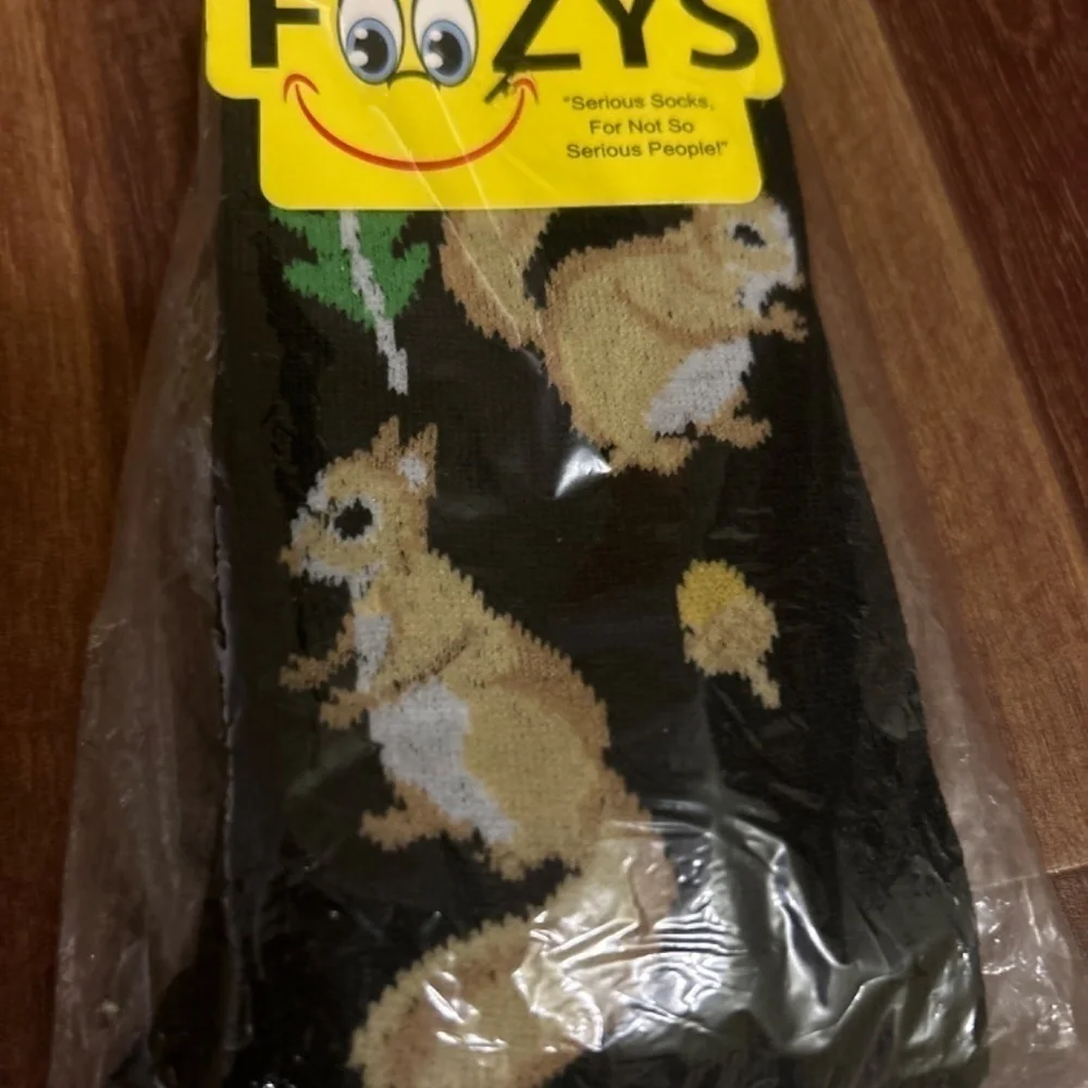 FOOZYS 3 pairs of Squirrel Black Socks size 9-11